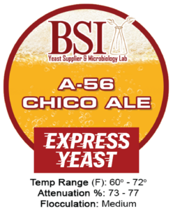 BSI A-56 Chico Ale for a beer with a clean finish